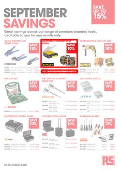 RS Components : September Savings (1 Sep - 30 Sep 2015), page 1