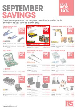 RS Components : September Savings (1 Sep - 30 Sep 2015), page 1