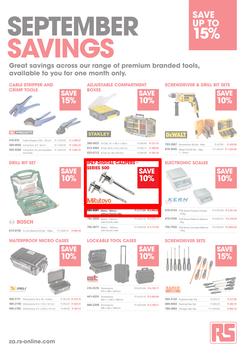 RS Components : September Savings (1 Sep - 30 Sep 2015), page 1