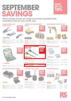 RS Components : September Savings (1 Sep - 30 Sep 2015), page 1