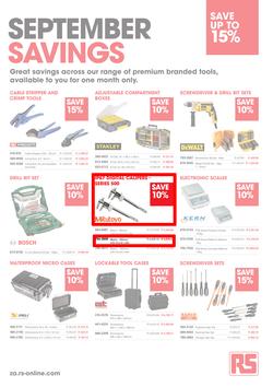 RS Components : September Savings (1 Sep - 30 Sep 2015), page 1