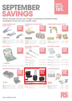 RS Components : September Savings (1 Sep - 30 Sep 2015), page 1