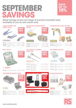 RS Components : September Savings (1 Sep - 30 Sep 2015), page 1