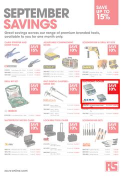 RS Components : September Savings (1 Sep - 30 Sep 2015), page 1