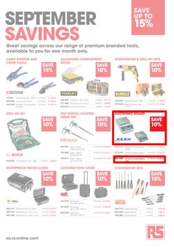 RS Components : September Savings (1 Sep - 30 Sep 2015), page 1