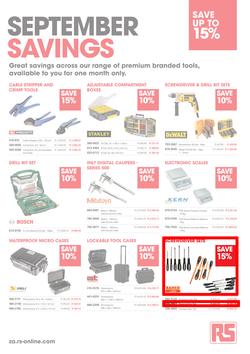 RS Components : September Savings (1 Sep - 30 Sep 2015), page 1