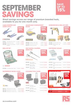 RS Components : September Savings (1 Sep - 30 Sep 2015), page 1