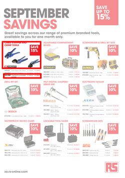 RS Components : September Savings (1 Sep - 30 Sep 2015), page 1
