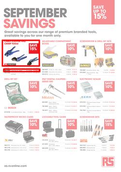 RS Components : September Savings (1 Sep - 30 Sep 2015), page 1