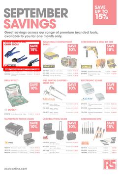 RS Components : September Savings (1 Sep - 30 Sep 2015), page 1