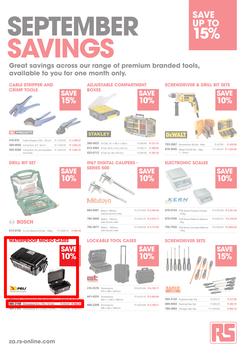RS Components : September Savings (1 Sep - 30 Sep 2015), page 1