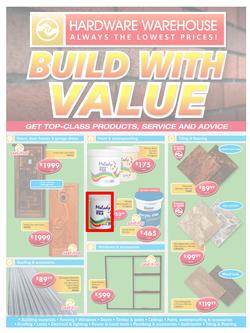 Hardware Warehouse Mpumulanga  : Build With Value (25 Jul - 8 Aug 2016), page 1