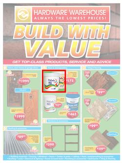 Hardware Warehouse Mpumulanga  : Build With Value (25 Jul - 8 Aug 2016), page 1