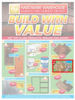 Hardware Warehouse Mpumulanga  : Build With Value (25 Jul - 8 Aug 2016), page 1