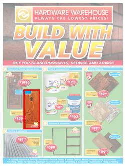 Hardware Warehouse Mpumulanga  : Build With Value (25 Jul - 8 Aug 2016), page 1