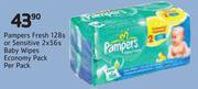 Pampers Fresh 128s Or Sensitive 2x56s Baby Wipes Economy Pack-Per Pack