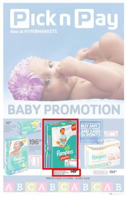 Pick n Pay : Baby Promotion (25 Apr - 8 May 2016), page 1