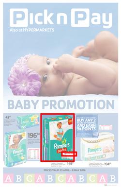 Pick n Pay : Baby Promotion (25 Apr - 8 May 2016), page 1