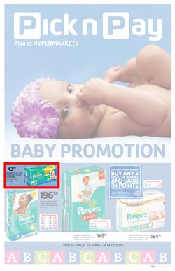 Pick n Pay : Baby Promotion (25 Apr - 8 May 2016), page 1