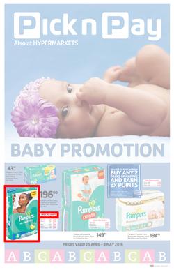 Pick n Pay : Baby Promotion (25 Apr - 8 May 2016), page 1