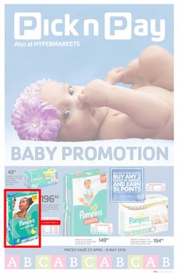 Pick n Pay : Baby Promotion (25 Apr - 8 May 2016), page 1