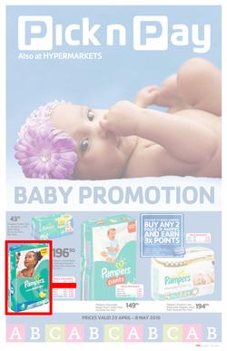 Pick n Pay : Baby Promotion (25 Apr - 8 May 2016), page 1