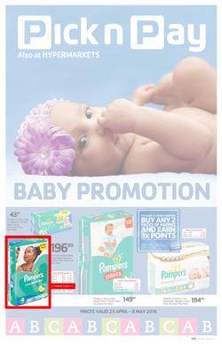 Pick n Pay : Baby Promotion (25 Apr - 8 May 2016), page 1