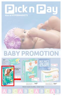 Pick n Pay : Baby Promotion (25 Apr - 8 May 2016), page 1