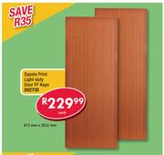 Sapele Print Light-Duty Door FF Kayo 813x2032mm D02730-Each