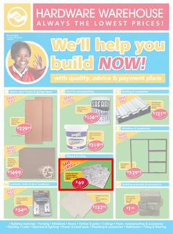 Hardware Warehouse Gauteng : We'll Help You Build Now (26 Sep - 9 Oct 2015), page 1