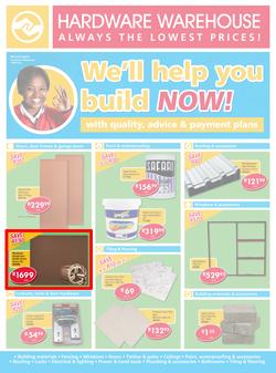 Hardware Warehouse Gauteng : We'll Help You Build Now (26 Sep - 9 Oct 2015), page 1