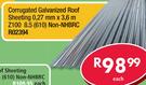 Corrugated Galvanized Roof Sheeting 0.27mmx3.6m Z100 8.5 (610) Non-NHBRC R02394-Each