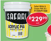 Safari White & Cream PVA 20L P11928/P11930-Each