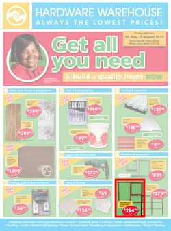 Hardware Warehouse Eastern Cape : Get All You Need (25 Jul - 7 Aug 2015), page 1