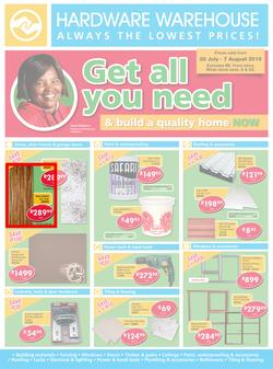Hardware Warehouse Eastern Cape : Get All You Need (25 Jul - 7 Aug 2015), page 1