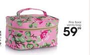 Pink Floral Vanity Bag