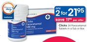 Clicks Paracetamol Tablets In A Tub Or Box-2x24 Tabs