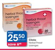 Clicks Herbal Throat Lozenges-Per Pack Each