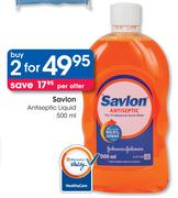 Savlon Antiseptic Liquid-2x500ml