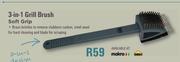 Camp Master 3-In-1 Grill Brush Soft Grip