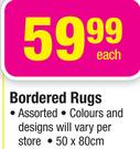 Bordered Rugs 50x80Cm-Each