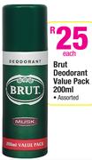Brut Deodorant Value Pack-200Ml