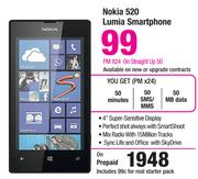 Nokia 520 Lumia Smartphone-On Straight Up 50