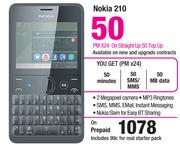 Nokia 210-On Straight Up 50 Top Up