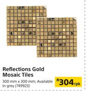 Reflections Gold Mosaic Tiles-300mm x 300mm Per Pack