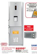 Defy C387 Stainless Steel Fridge with Water Dispenser