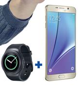 Samsung Galaxy Note 5 LTE N920 32GB Gold + Gear S2 Sport-On Smart S