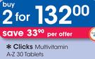 Clicks Multivitamin A-Z-2x30 Tablets