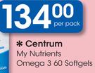 Centrum My Nutrients Omega 3 60 Softgels-Per Pack