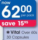 Vital Over 60S 30 Capsules-Per Pack